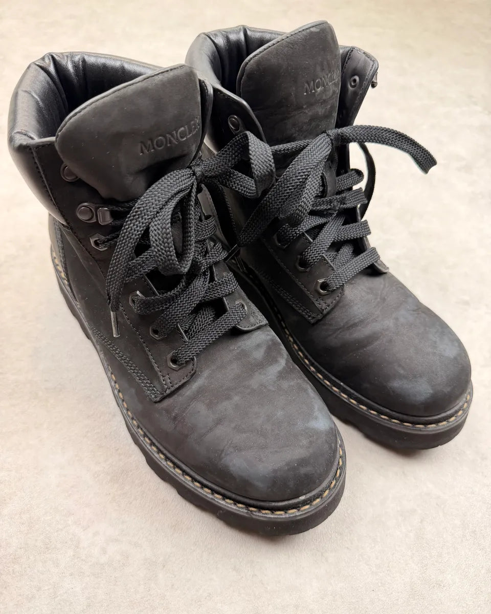 Moncler Black Suede Leather Boots INroSiA 2