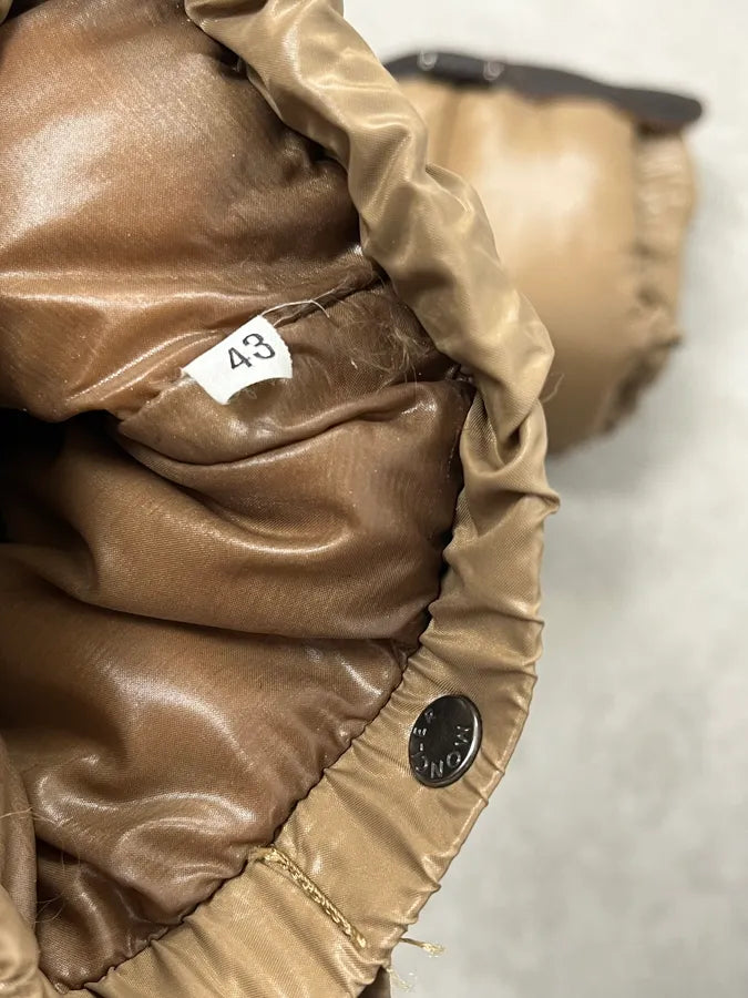 Moncler Brown Leather Beige Quilted Puffer Boots TfLgrGo 8