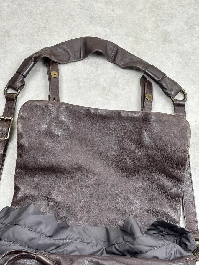 Moncler Brown Nappa Quilted Leather Shoulder Bag dHYURLP 11