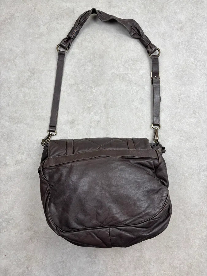 Moncler Brown Nappa Quilted Leather Shoulder Bag dHYURLP 13