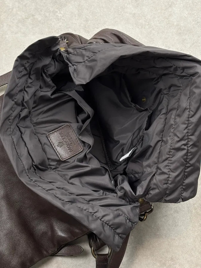Moncler Brown Nappa Quilted Leather Shoulder Bag dHYURLP 24