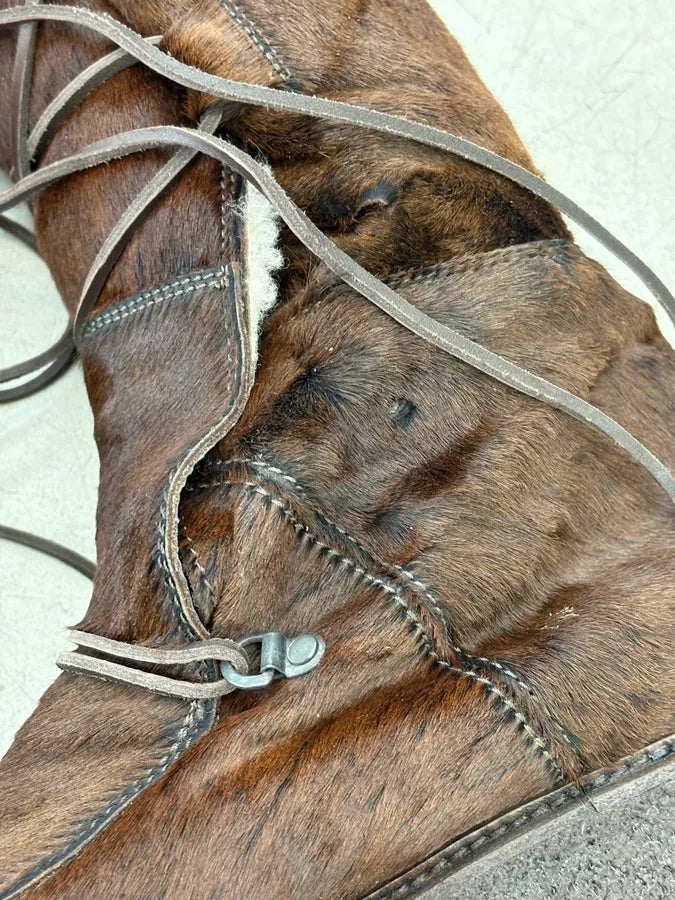 Moncler Brown Fur High Boots  FhiZUsj 2