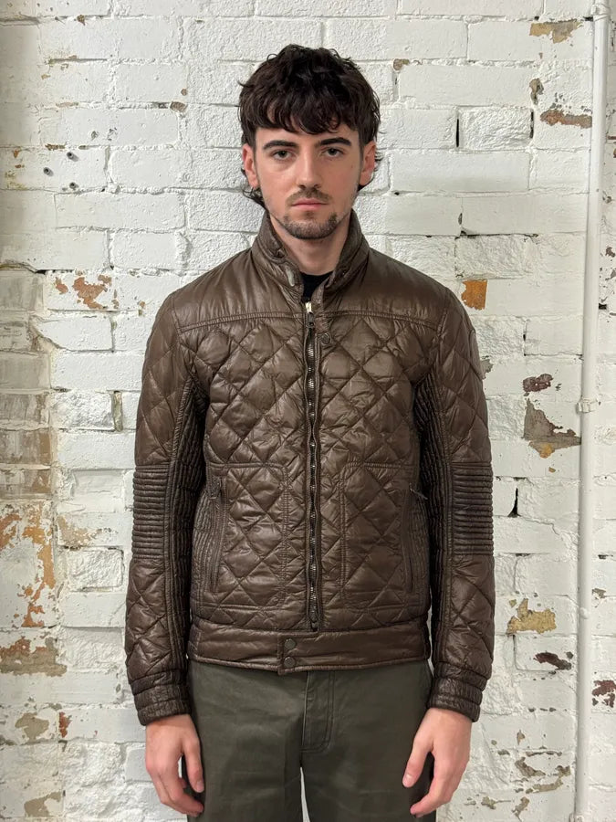 Moncler Brown Quilted Biker Puffer Jacket TCTirRP 1