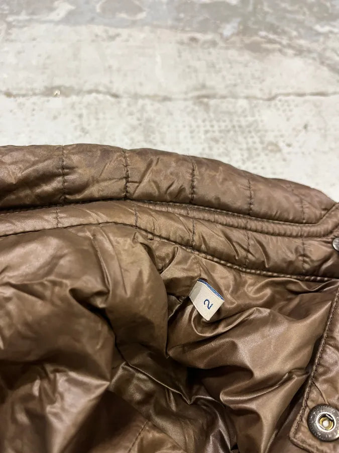 Moncler Brown Quilted Biker Puffer Jacket TCTirRP 10
