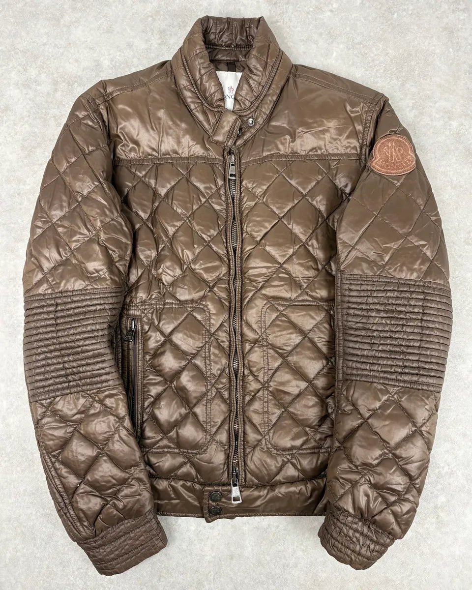 Moncler Brown Quilted Puffer Jacket TvXAlVM 0