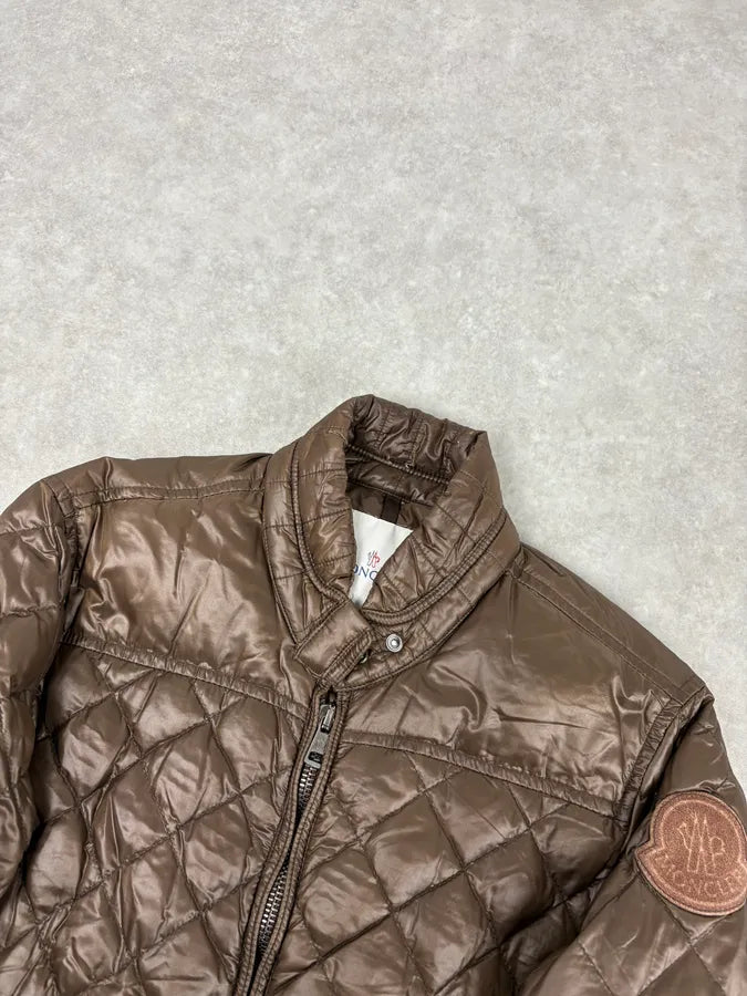 Moncler Brown Quilted Puffer Jacket TvXAlVM 3