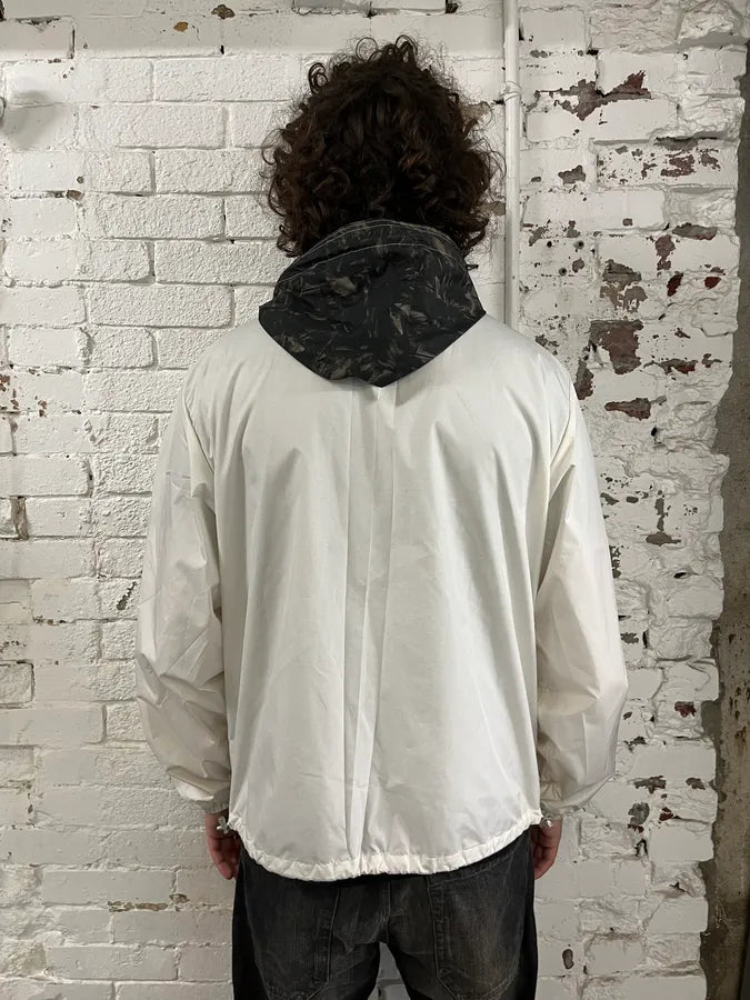 Moncler Cream Nylon Graphic Windbreaker Light Jacket dPOJJIP 2
