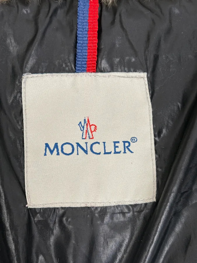 Moncler Fur Hooded Black Puffer Bomber Jacket UtdMLrR 11