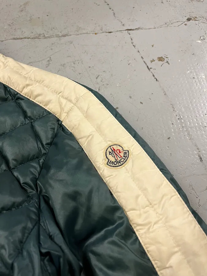 Moncler Green & White Quilted Puffer Jacket DfoEvDU 5