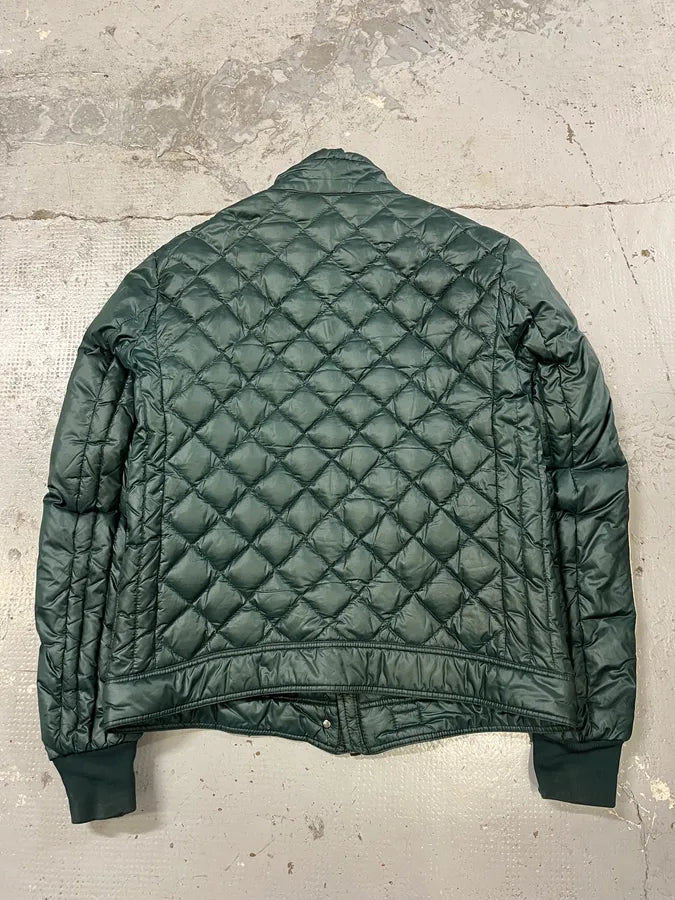 Moncler Green & White Quilted Puffer Jacket DfoEvDU 6