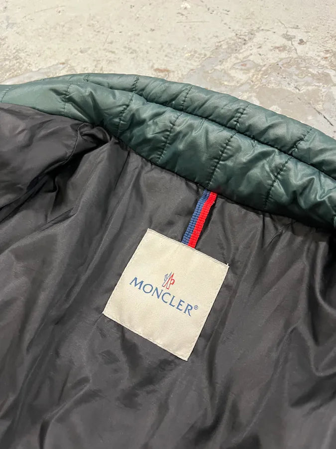 Moncler Green & White Quilted Puffer Jacket DfoEvDU 8