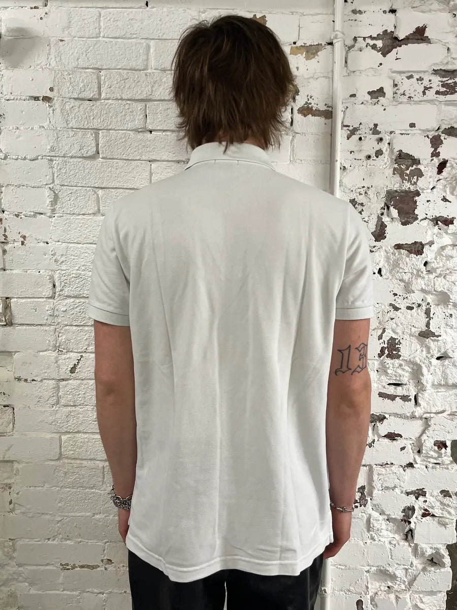 Moncler White Frenchie Striped Polo HtIHqos 2