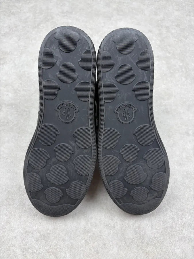 Moncler Grey Suede Quilted High-Top Sneakers ZztLYTz 7