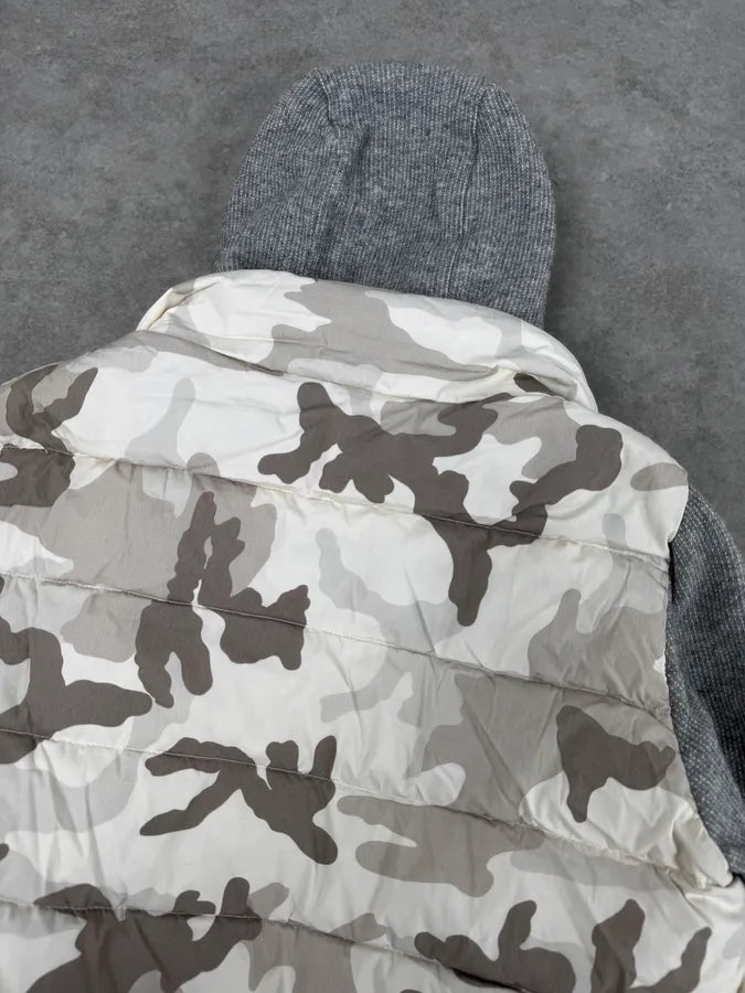 Moncler Grey Wool Camouflage Hybrid Puffer Jacket iRhZDgx 7