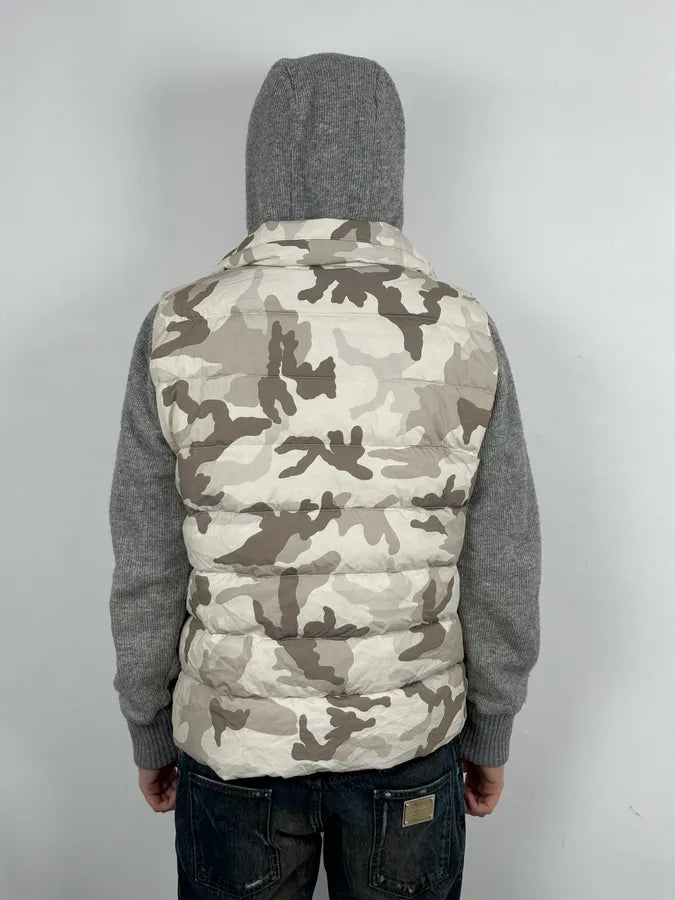 Moncler Grey Wool Camouflage Hybrid Puffer Jacket iRhZDgx 3