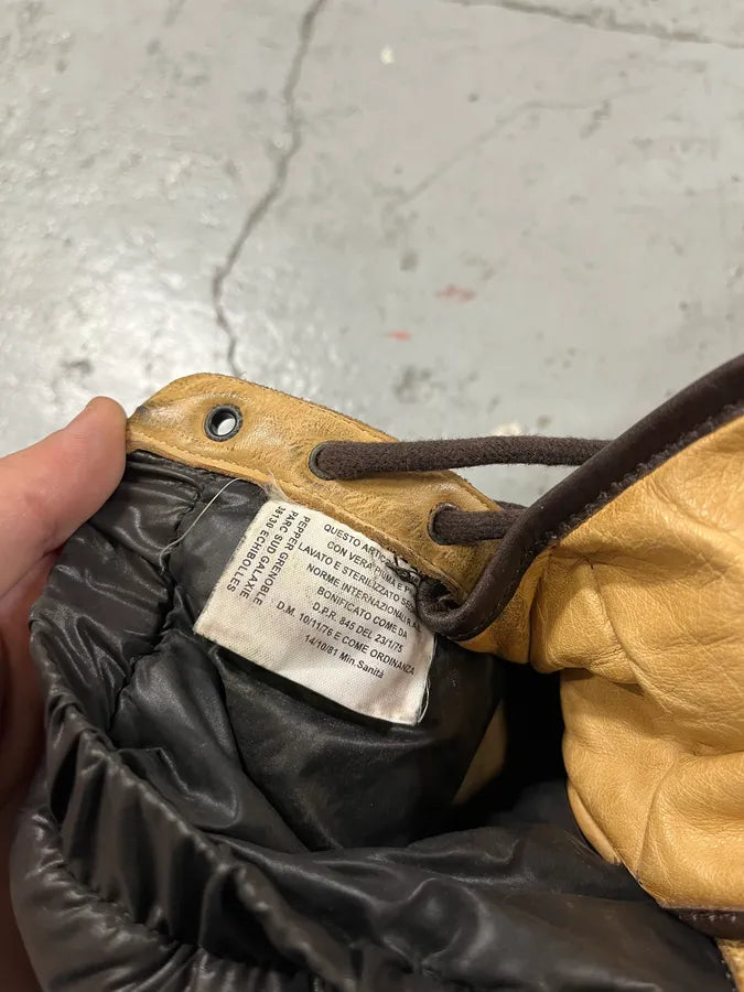 Moncler Lace-Up Brown Leather Puffer Boots lXgGMPB 5