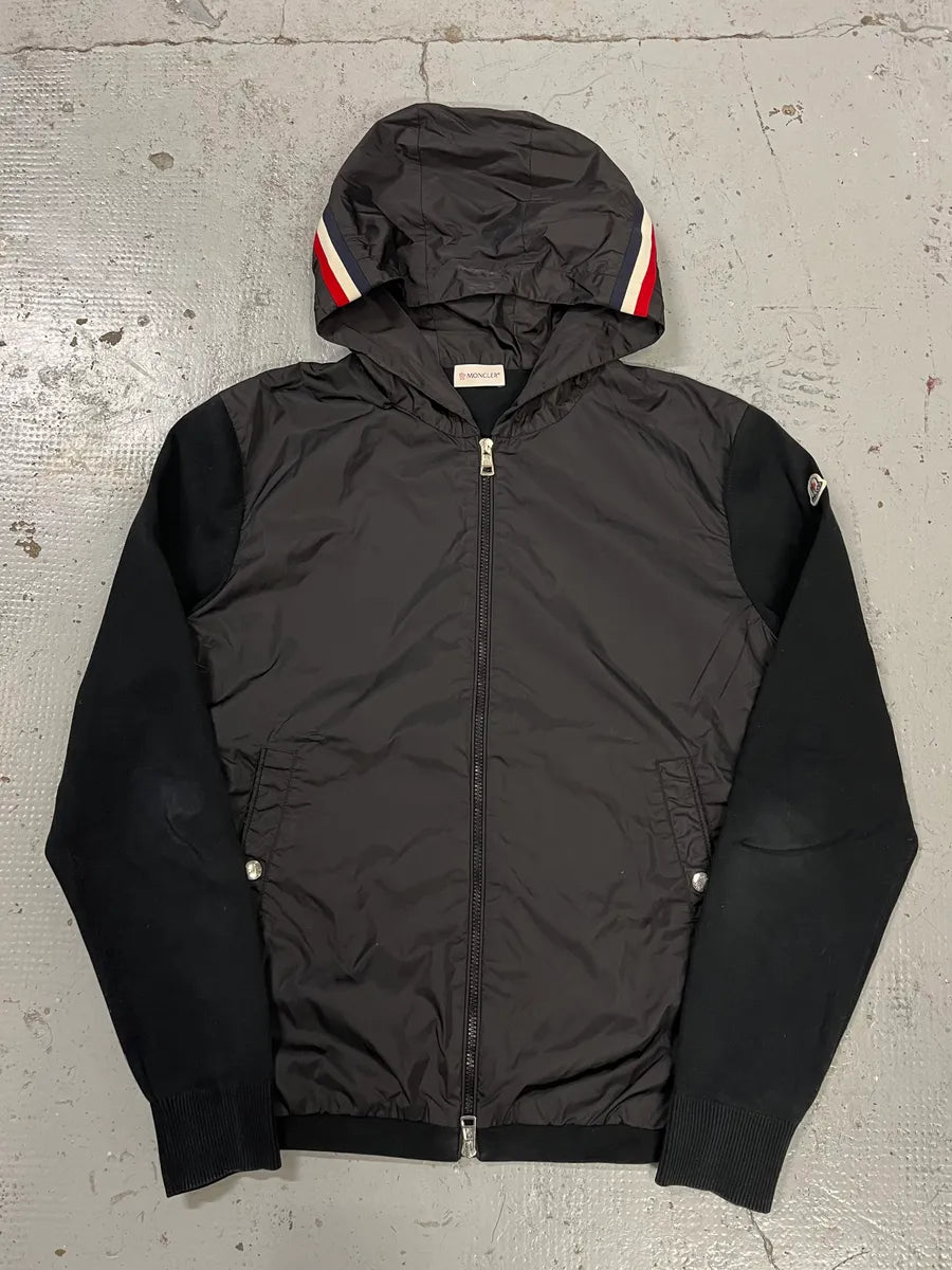 Moncler Light Hybrid French Windbreaker Black Jacket UiJRIWe 4