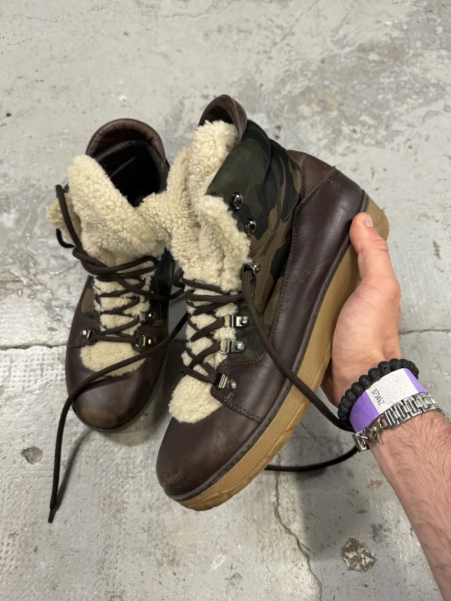 Moncler Mountain Camo Fur Leather Boots (44eu/us10) mGHAztE 1