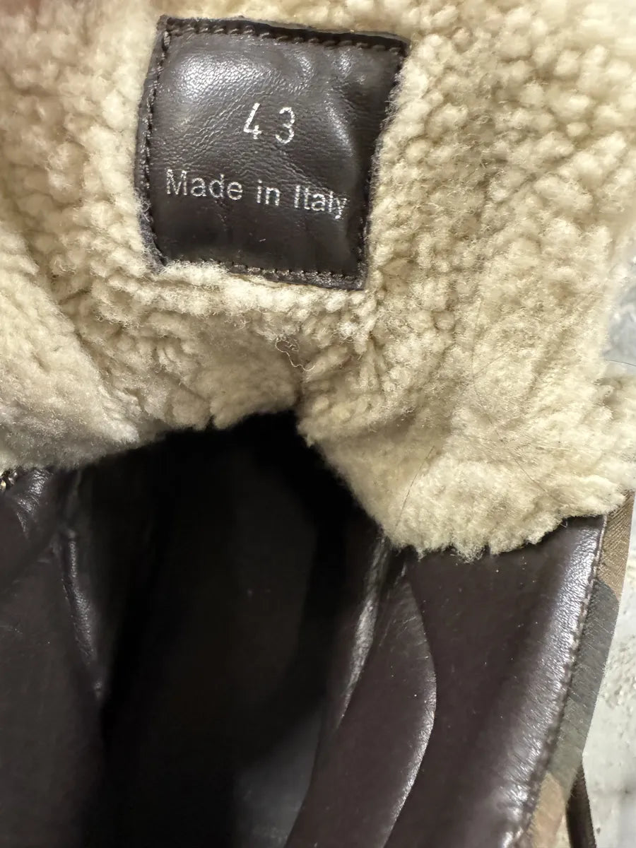 Moncler Mountain Camo Fur Leather Boots (44eu/us10) mGHAztE 11