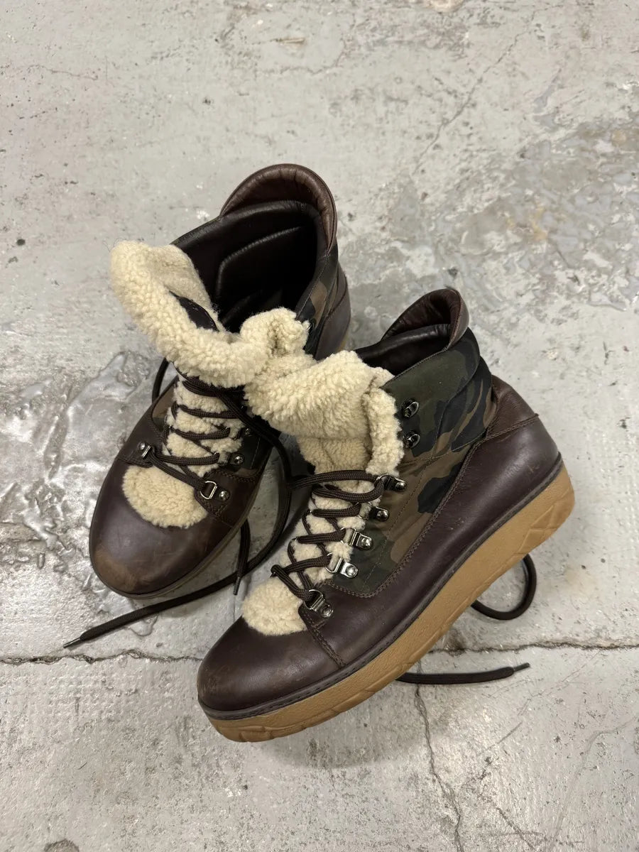 Moncler Mountain Camo Fur Leather Boots (44eu/us10) mGHAztE 7
