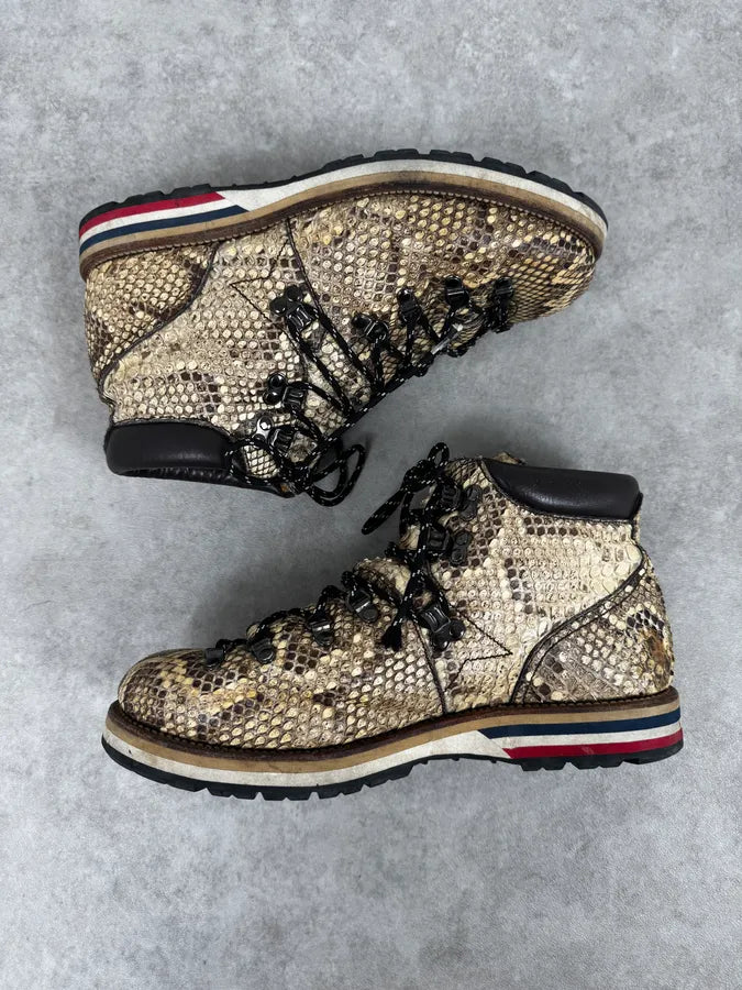 Moncler Beige Python Skin Hiking Boots skLIRls 2