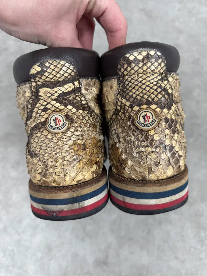 Moncler Beige Python Skin Hiking Boots skLIRls 5