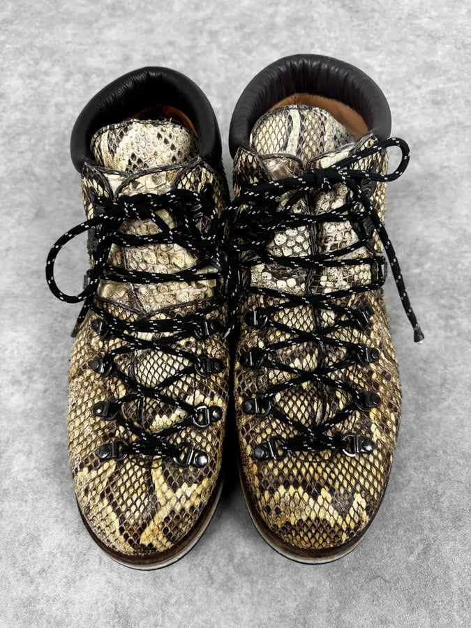 Moncler Beige Python Skin Hiking Boots skLIRls 3