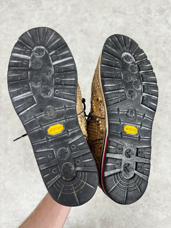 Moncler Beige Python Skin Hiking Boots skLIRls 6