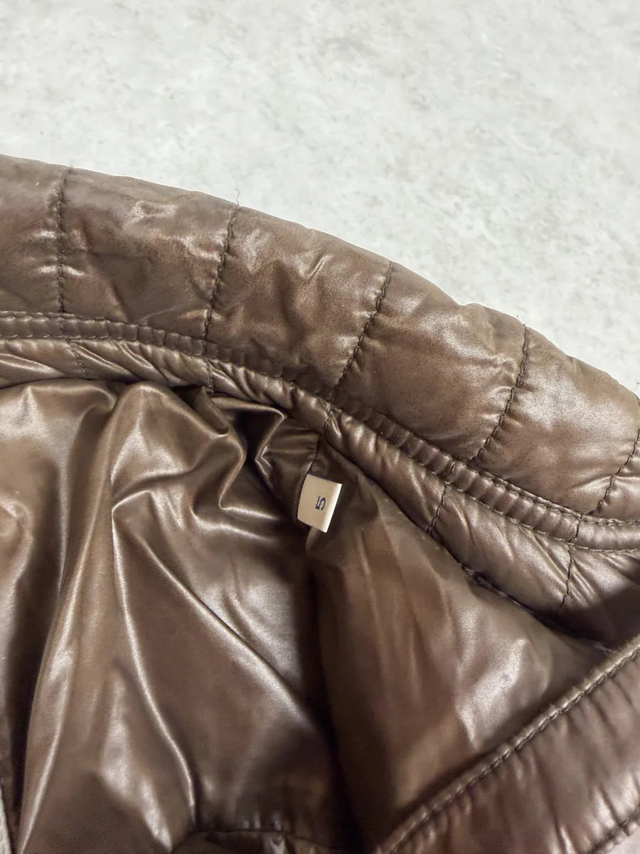 Moncler Signature Brown Quilted Puffer Jacket wMBkCls 10