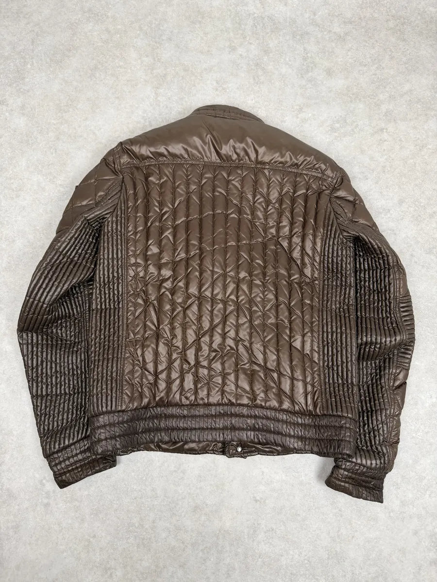 Moncler Signature Brown Quilted Puffer Jacket wMBkCls 3