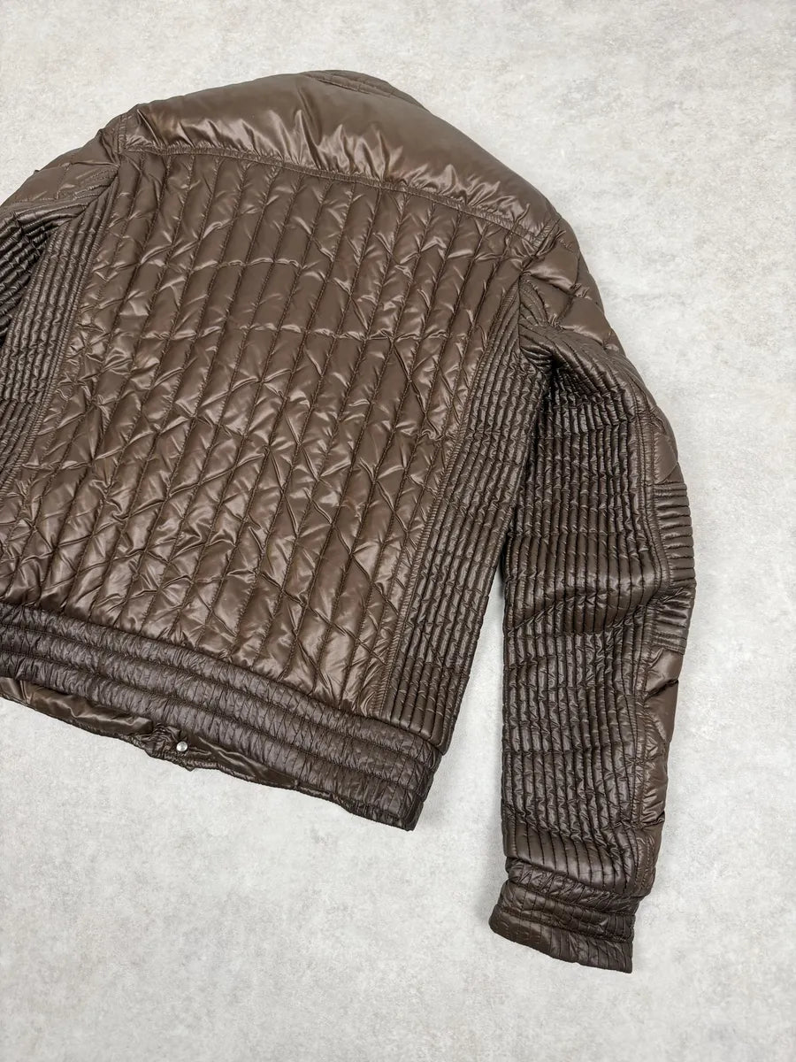 Moncler Signature Brown Quilted Puffer Jacket wMBkCls 7