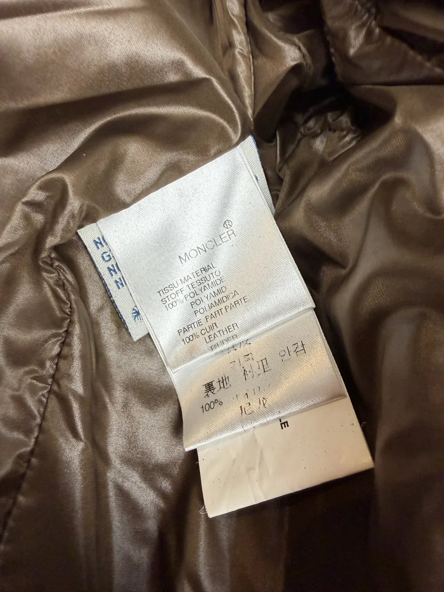 Moncler Signature Brown Quilted Puffer Jacket wMBkCls 8