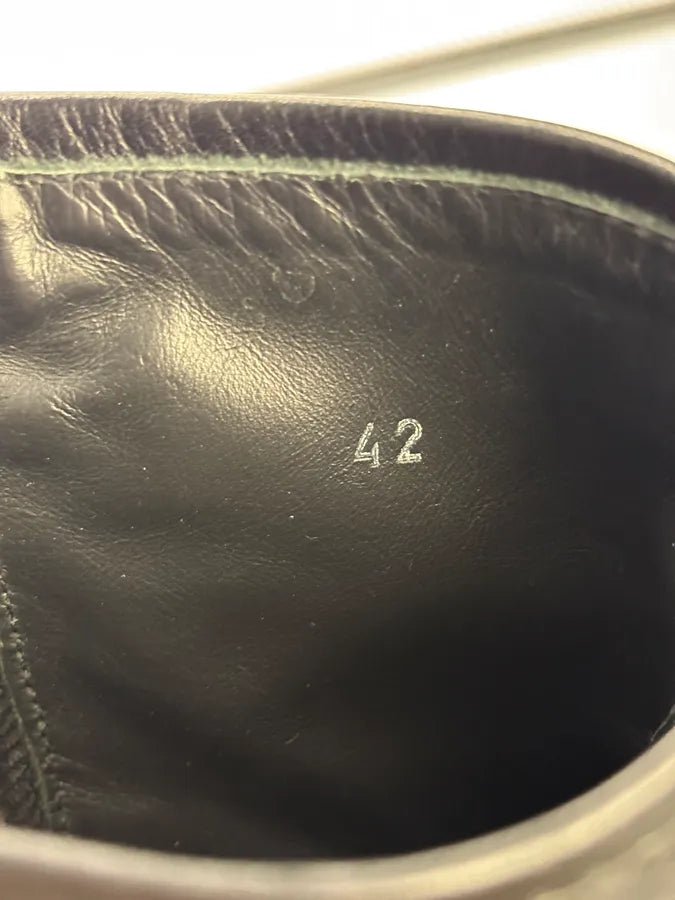 Moncler Signature Winter Black Pony Hair Leather Boots WcVAveQ 8