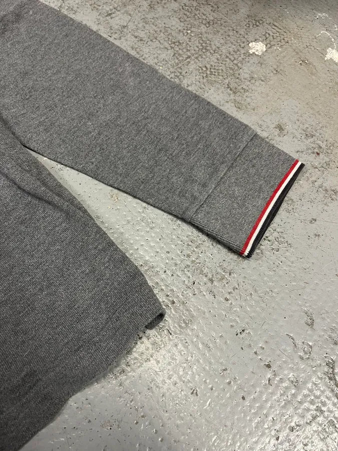 Moncler Tricolor Colar Grey Longsleeve Polo jMQcpkc 5