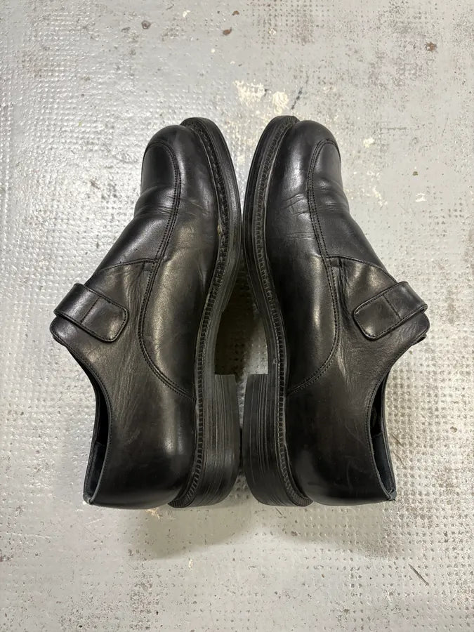 Claude Montana Black Leather Classy Buckle Loafers TTNivcb 3