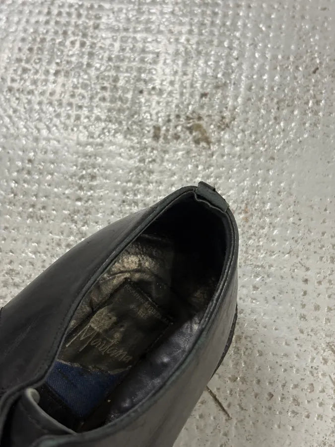 Claude Montana Black Leather Classy Buckle Loafers TTNivcb 6