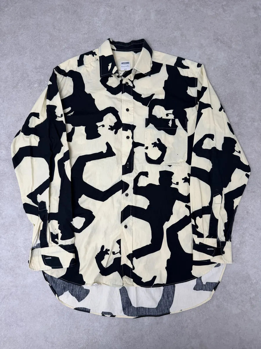 Moschino Beige & Black Crazy Monster Shirt MibilaH 0