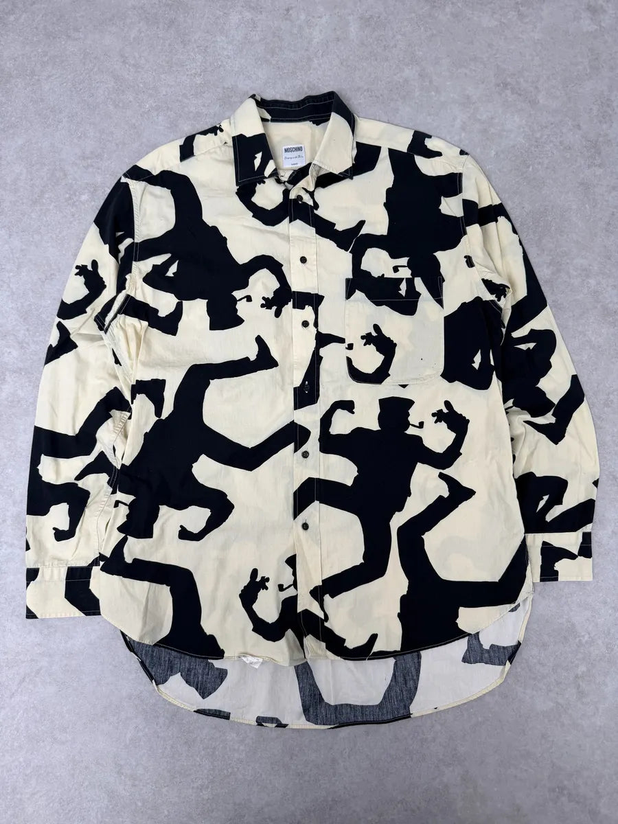 Moschino Beige & Black Crazy Monster Shirt MibilaH 4