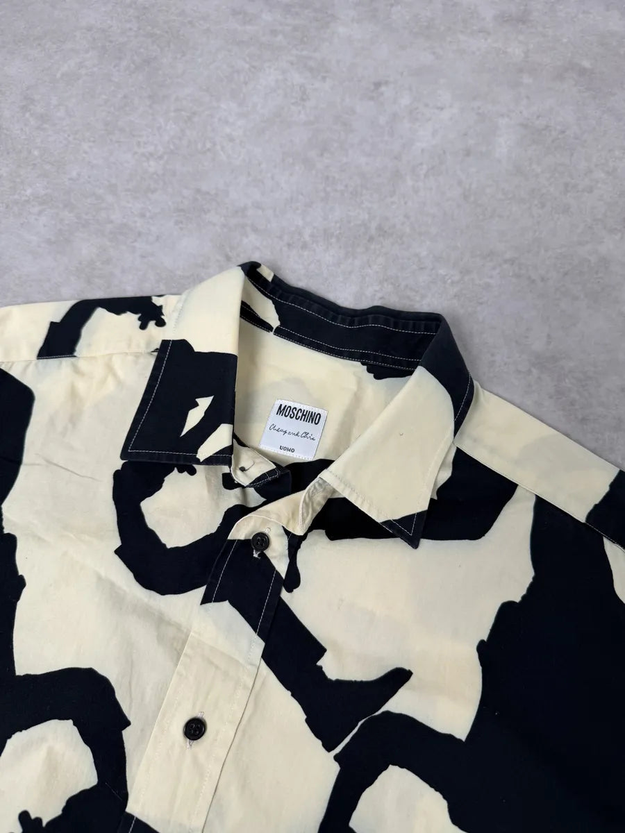 Moschino Beige & Black Crazy Monster Shirt MibilaH 5