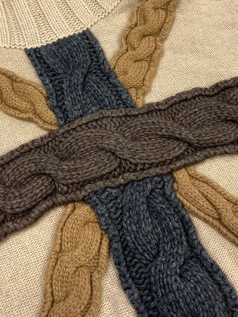 Moschino Beige Crosses Turtleneck Sweater GgkeVZZ 12