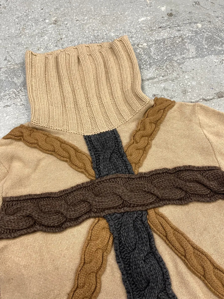 Moschino Beige Crosses Turtleneck Sweater GgkeVZZ 8