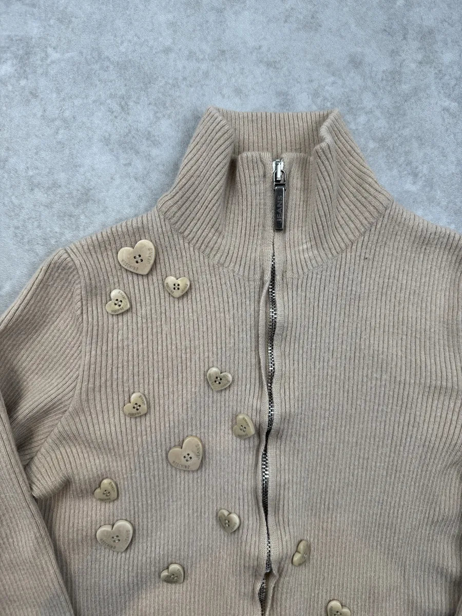 Moschino Beige Knit Button-Front Cardigan xMEoChz 3
