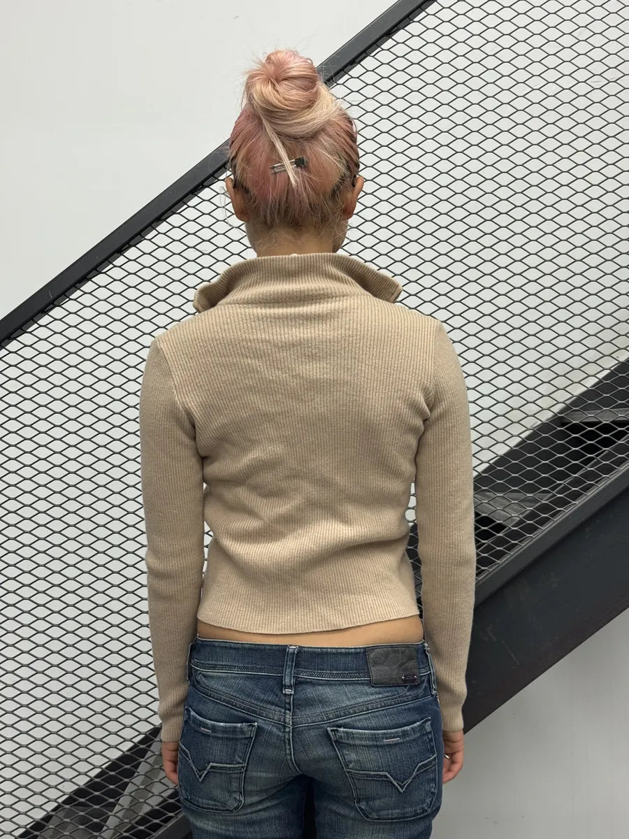 Moschino Beige Knit Button-Front Cardigan xMEoChz 1