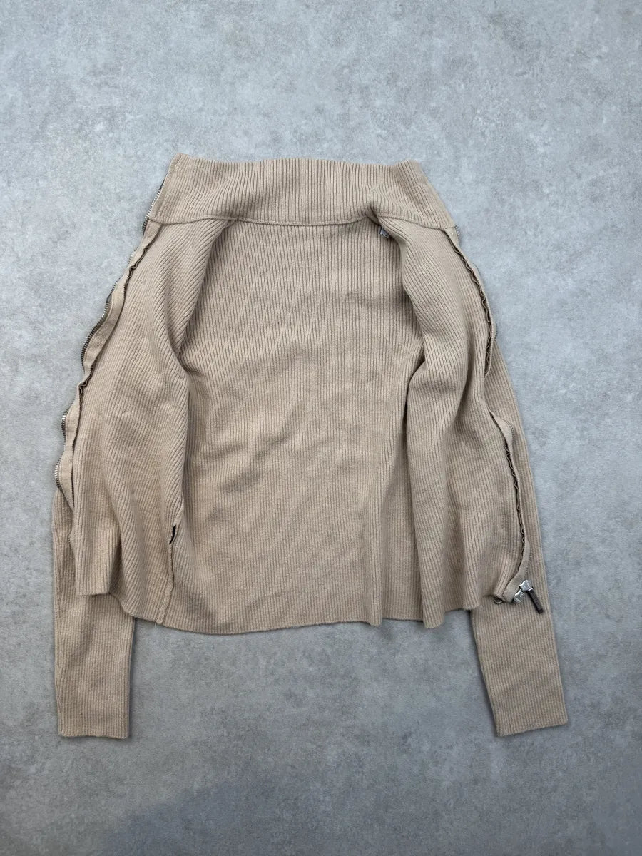 Moschino Beige Knit Button-Front Cardigan xMEoChz 6