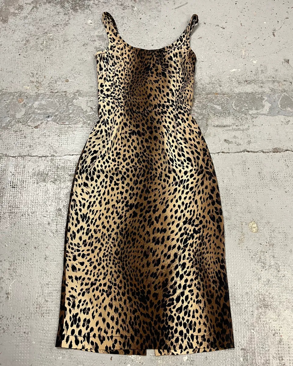 Moschino Beige Leopard Print Dress adHXfbk 2