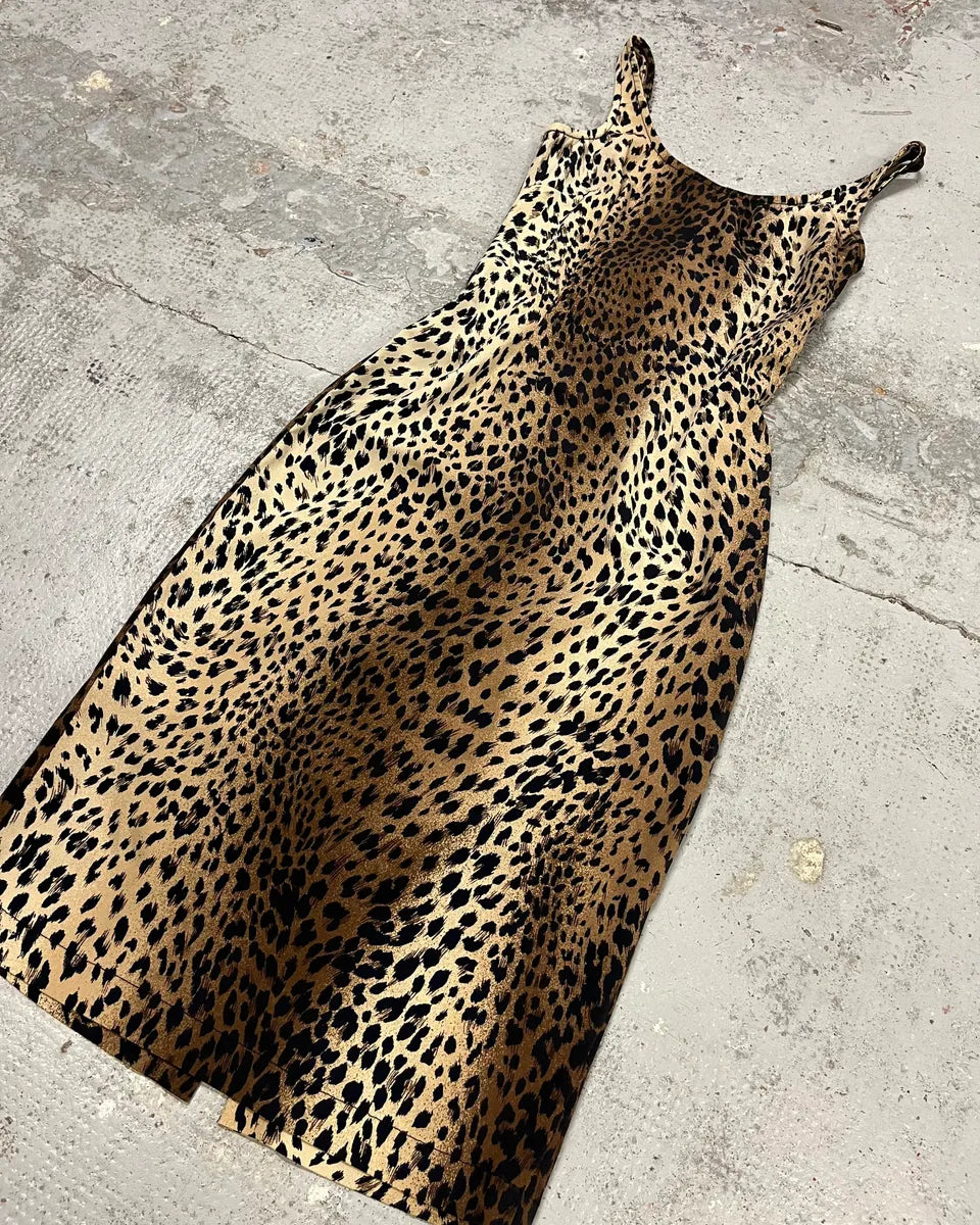 Moschino Beige Leopard Print Dress adHXfbk 4