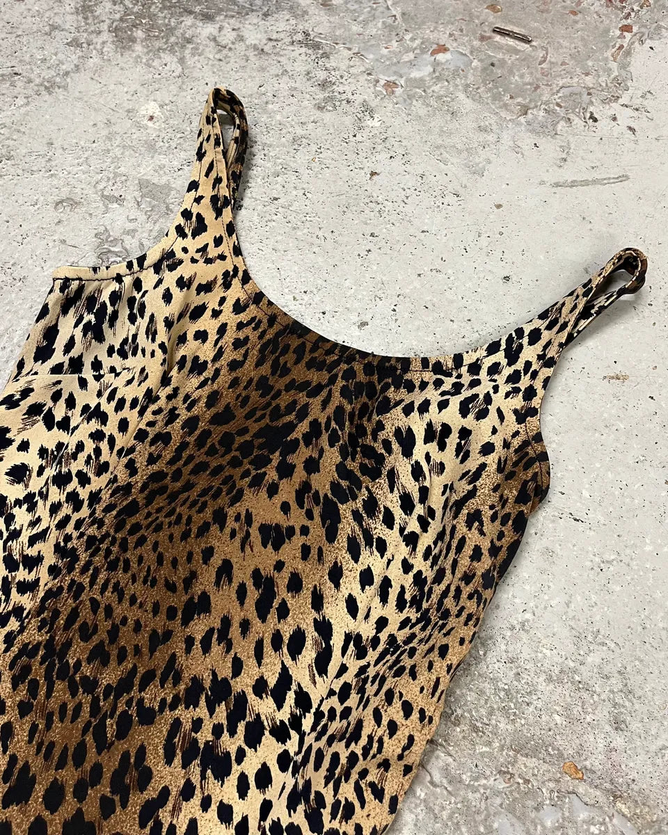 Moschino Beige Leopard Print Dress adHXfbk 5