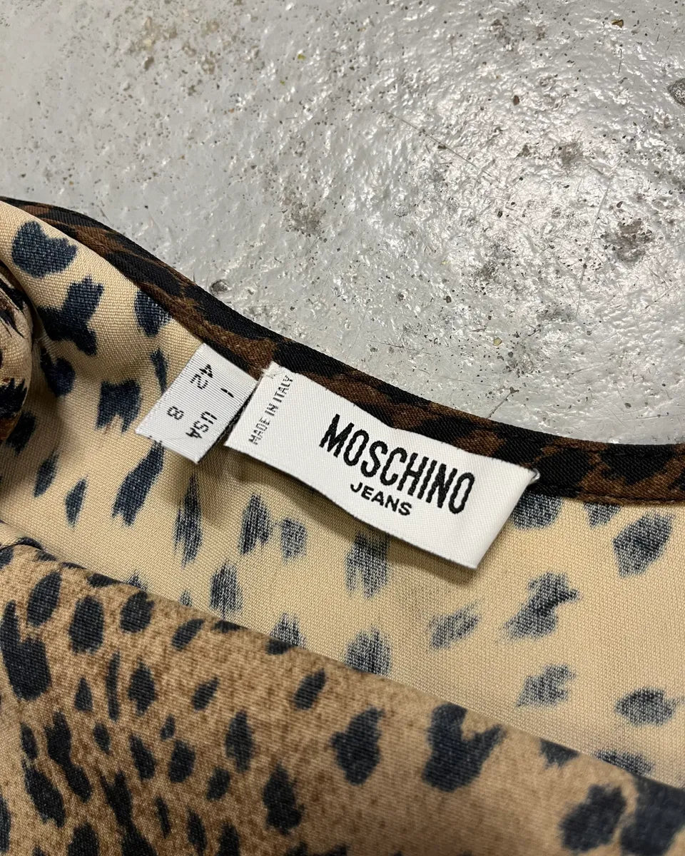 Moschino Beige Leopard Print Dress adHXfbk 8
