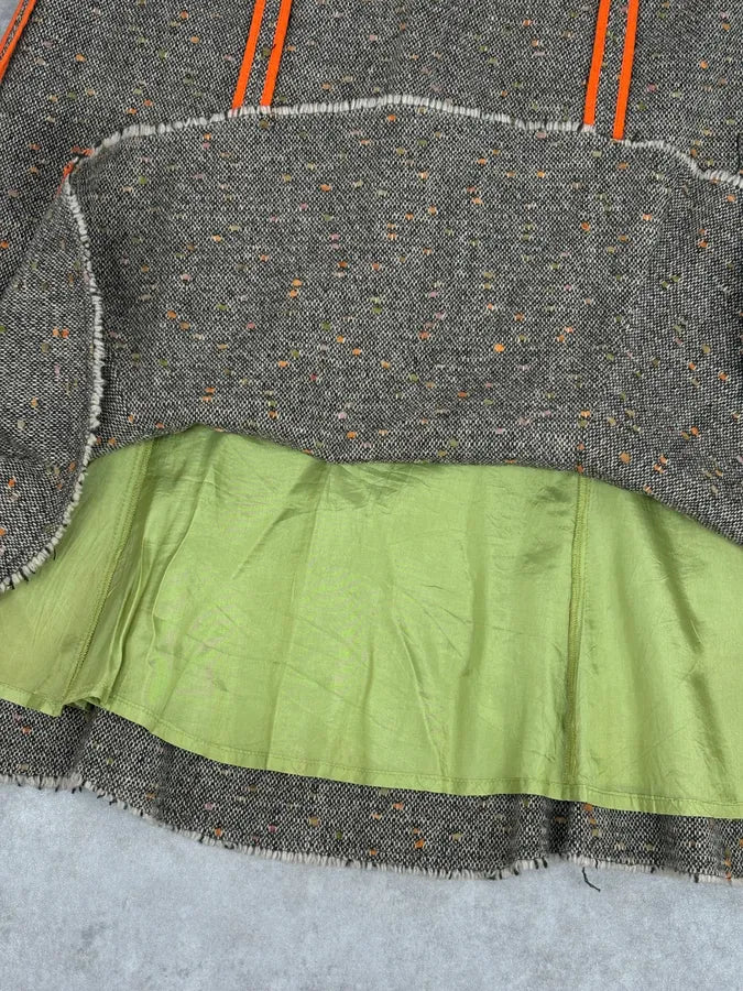 Moschino Beige Wool & Contrast Orange Trim Skirt & Blazer Set bPHzhvM 12