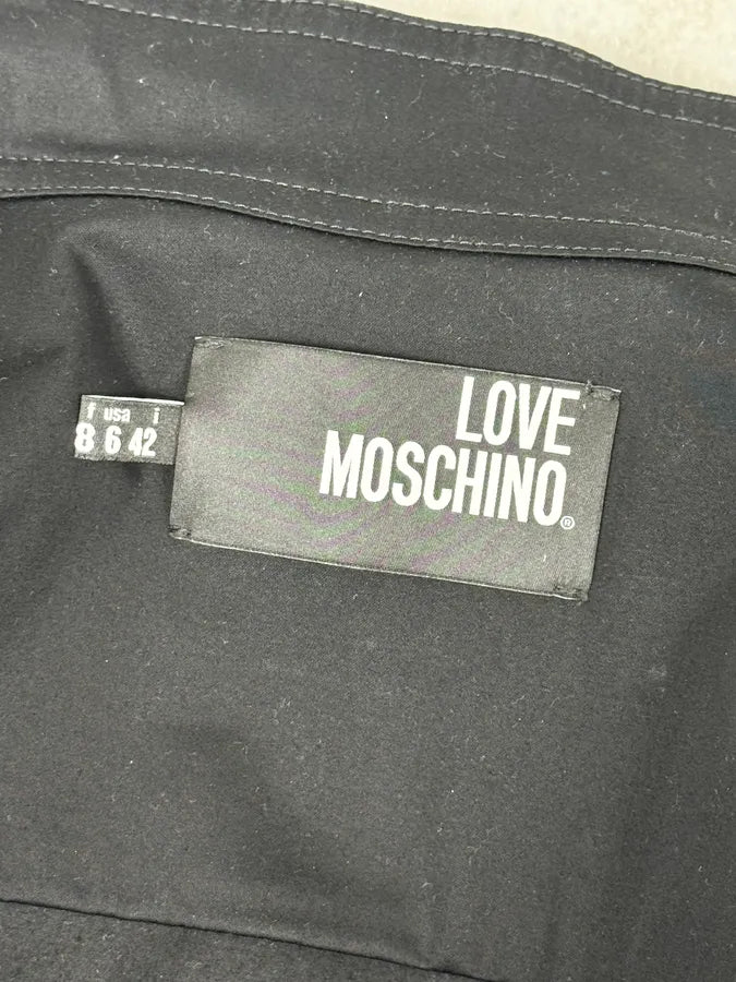 2010s Moschino Black & White Lace Light Zip-Up Jacket cKUwykt 8